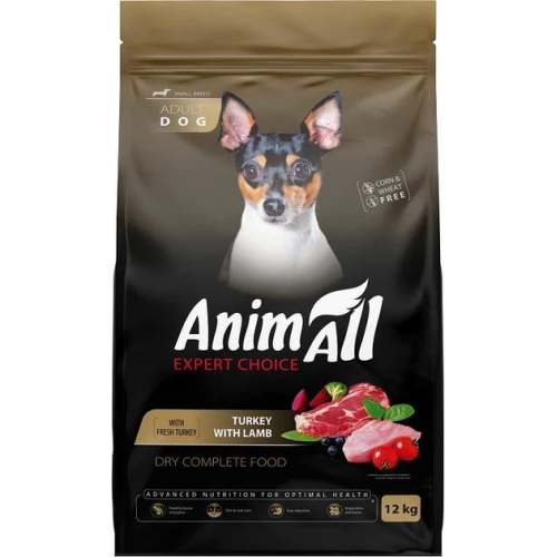 Сухий корм Animall з мясом ягня та індички для собак маленьких порід