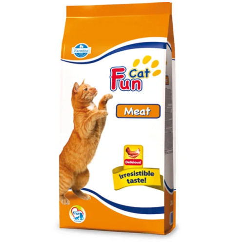 Повнораційний сухий корм Farmina Fun Cat, для дорослих котів, з м'ясом, 20 кг