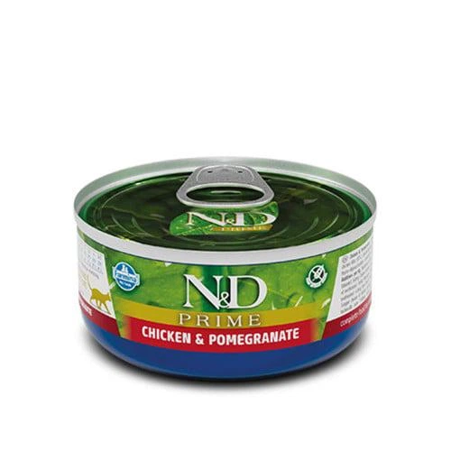 Вологий корм Farmina N&D Grain Free Prime Chicken Adult для котів, беззерновий з куркою та гранатом 70 г