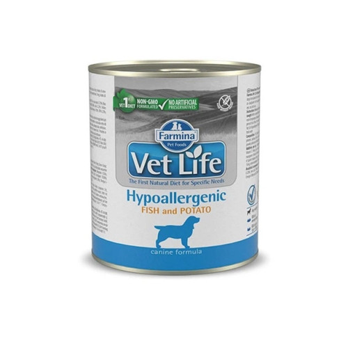 Вологий корм Farmina Vet Life Hypoallergenic Fish&Potato для собак при харчовій алергії, 300 г