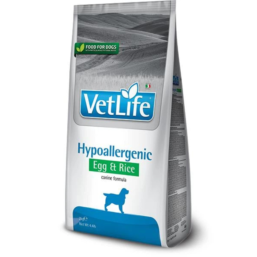 Сухий лікувальний корм для собак Farmina Vet Life Hypoallergenic Egg&Rice дієтичне харчування при харчовій алергії, 2 кг