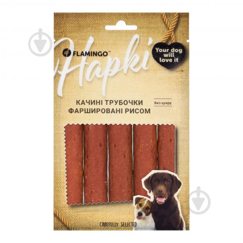 Flamingo Качині трубочки фаршировані рисом для собак 75 г