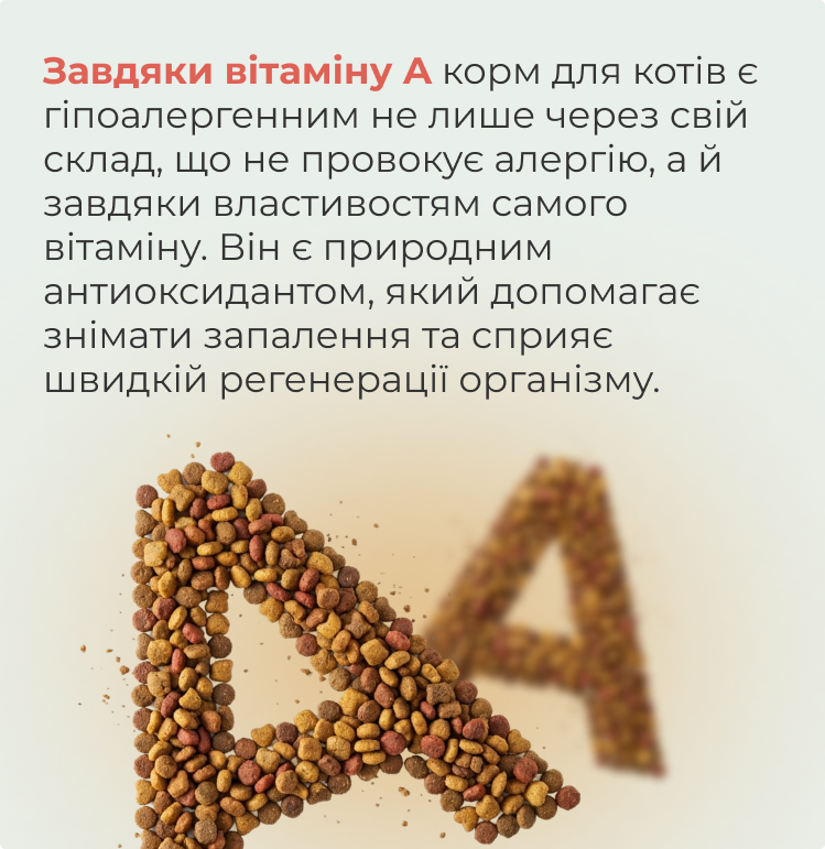 Вітамін A у кормі для котів